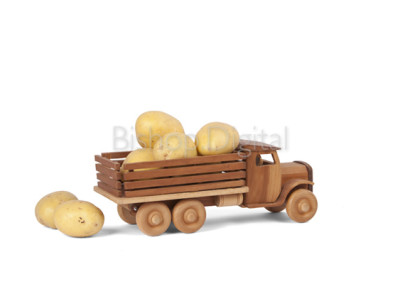Toy Wooden Potato Truck